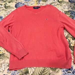 Vineyard Vines Pink V-Neck Pullover